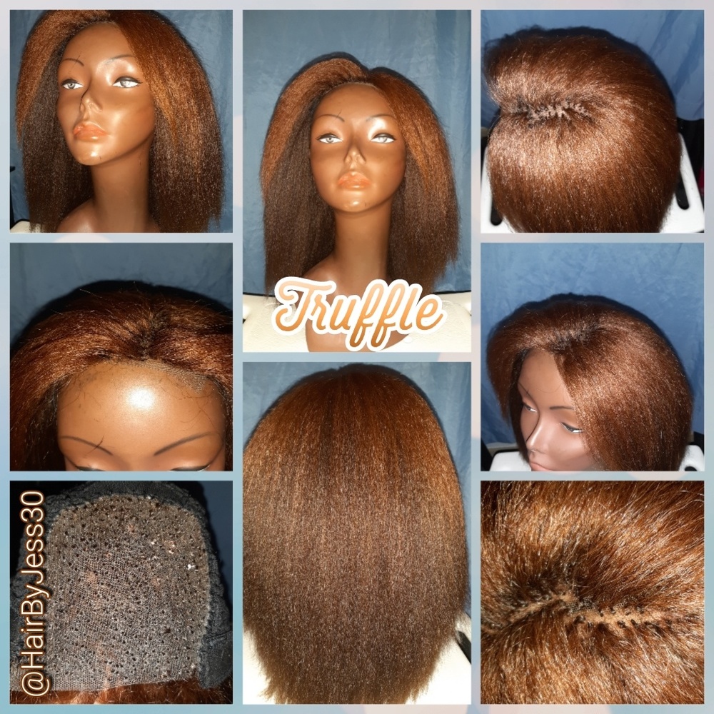 SOLD - 100% Human Hair Kinky Straight Lace Wig